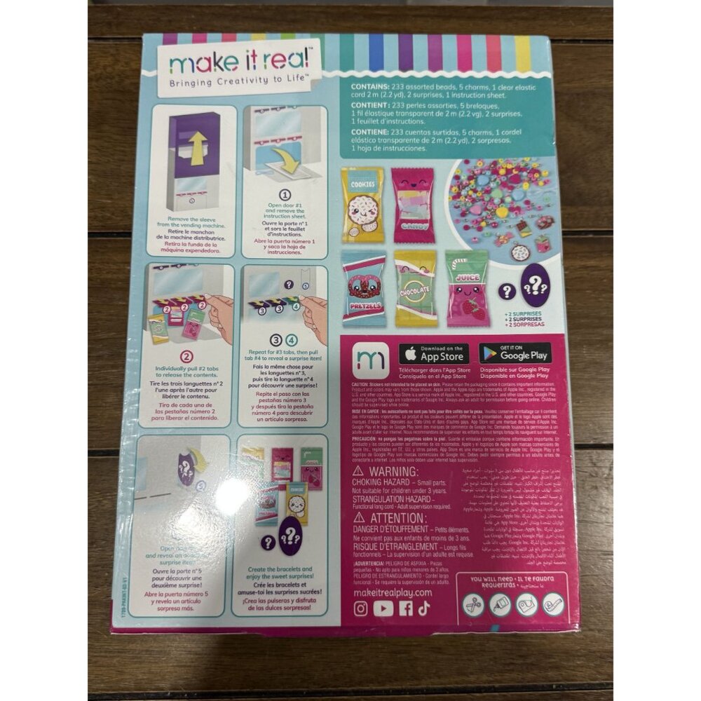 MAKE IT REAL Bringing Creativity to Life, Snackers Bracelet Kit Vending Machine - Picture 5 of 5